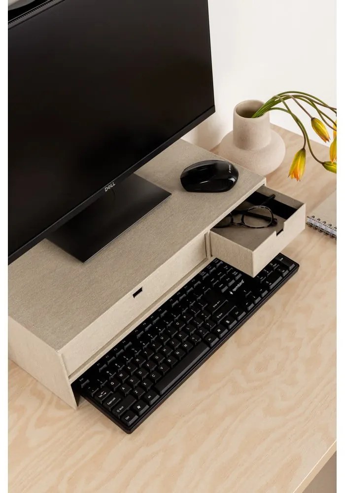Kartonowy organizer na dokumenty z szufladką Ted Canvas Paper Laminate – Bigso