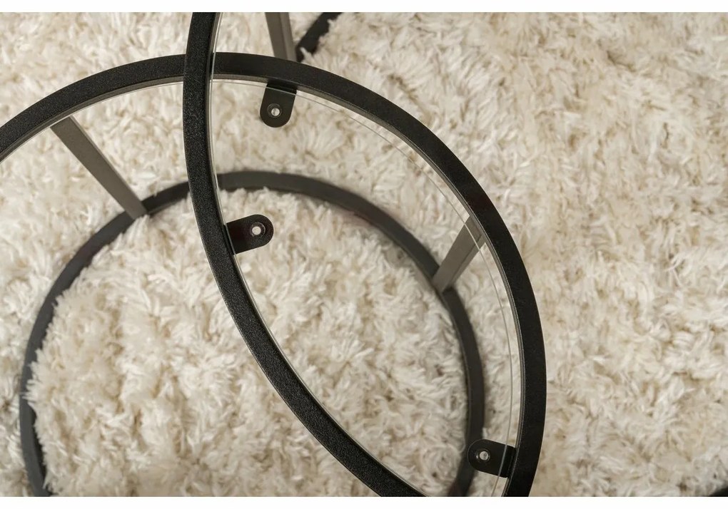 Zestaw stolików konferencyjnych Aurum Black 60 cm, 2 szt.