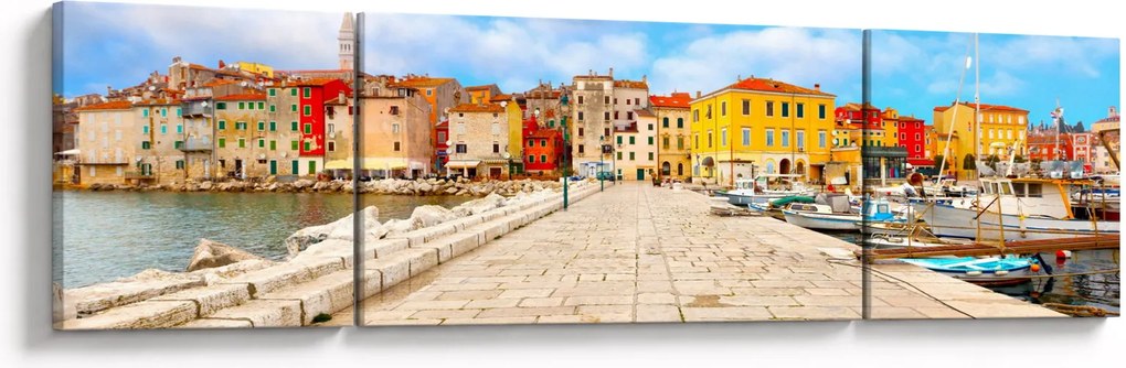 Obraz - Stare istryjskie miasto Poreč, Chorwacja (170x50 cm)