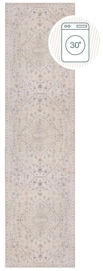 Kremowy chodnik odpowiedni do prania 60x230 cm Teo Traditional – Flair Rugs