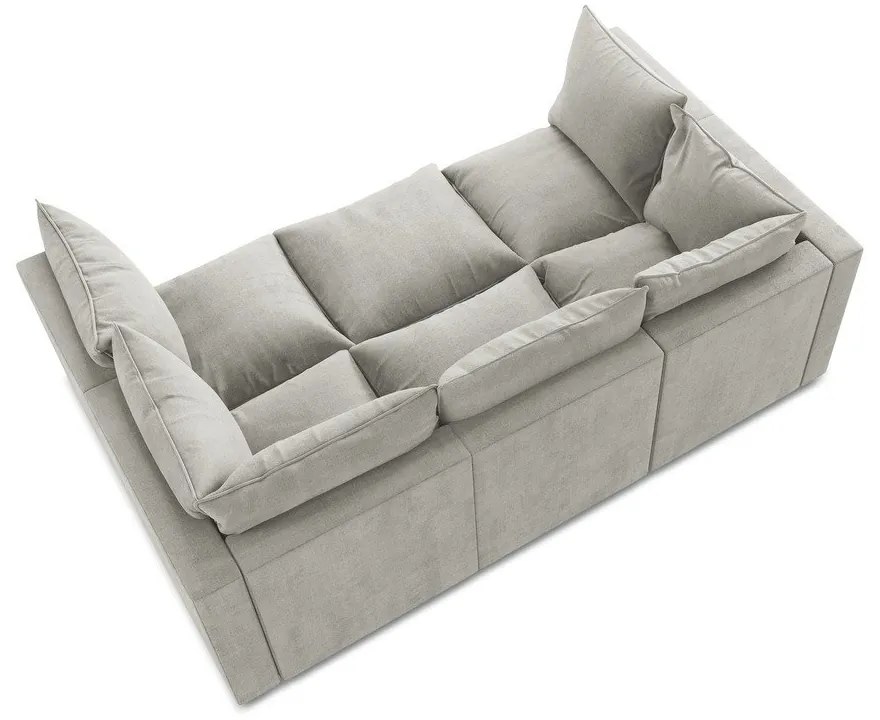 Jasnoszara sofa 255 cm Manao – Makamii