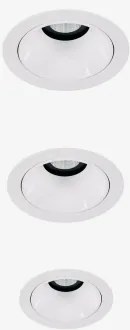 Pack 3 Wbudowanych Downlightów Led Z Okrągłymi Ramkami Ø7 Cm Z Aluminium Orelva Biała & 8 W & 23º & Białe Zimne Światło 4000k - Sklum