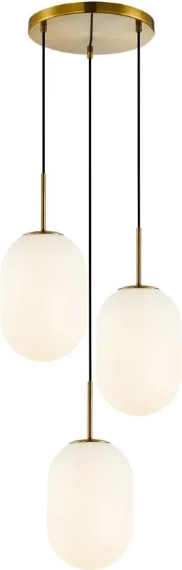 Złota lampa wisząca z okrągłą podstawą N7-P98