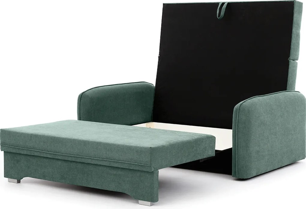 PROMOCJA Rozkładana 2-osobowa sofa LAINE, zielona II jakość