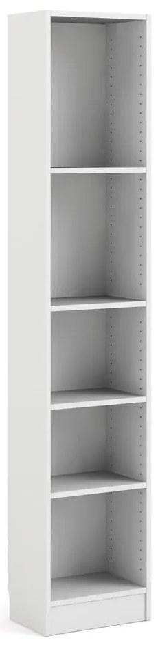 Biały regał Tvilum Basic, 41 x 203 cm