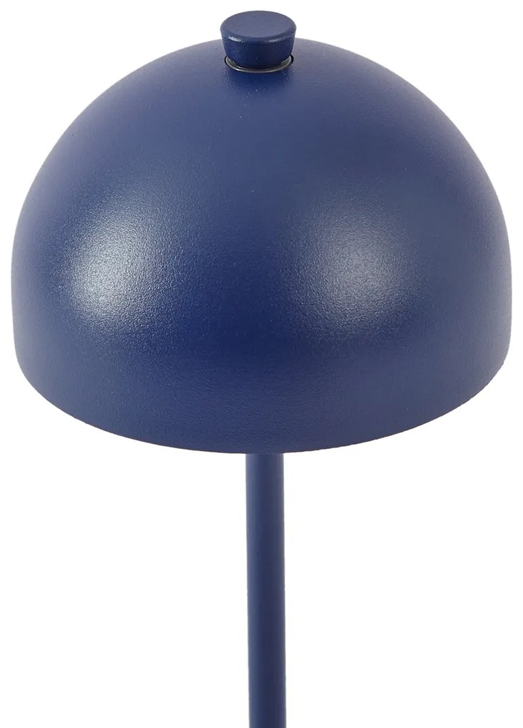 Lampa stołowa niebieska z LED IP54, ładowalna ze stacją ładującą - Squirrel