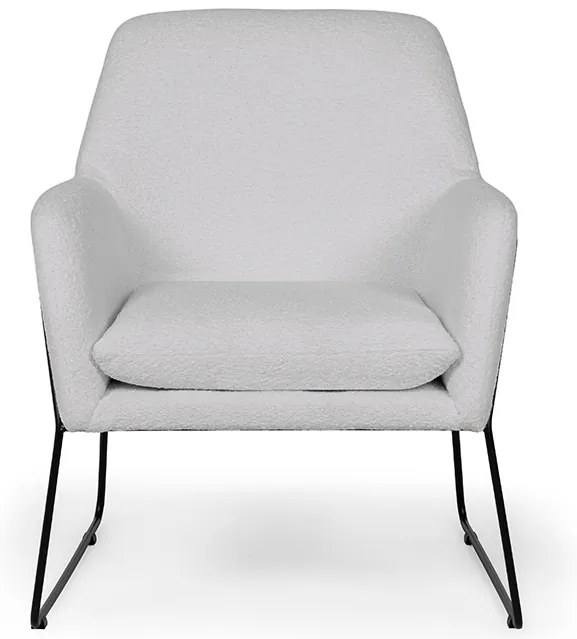 Szary designerski fotel MILAN
