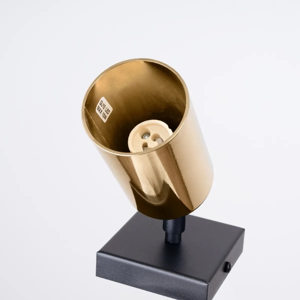 Kinkiet WINX czarny/złoty SOLLUX  LIGHTING