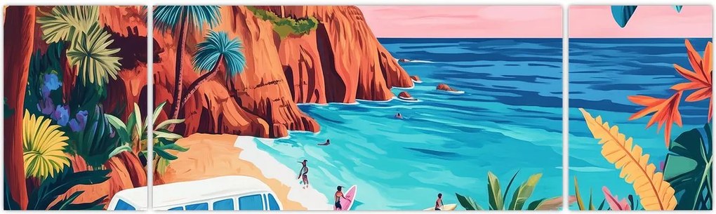 Obraz - Karawan nad oceanem (170x50 cm)