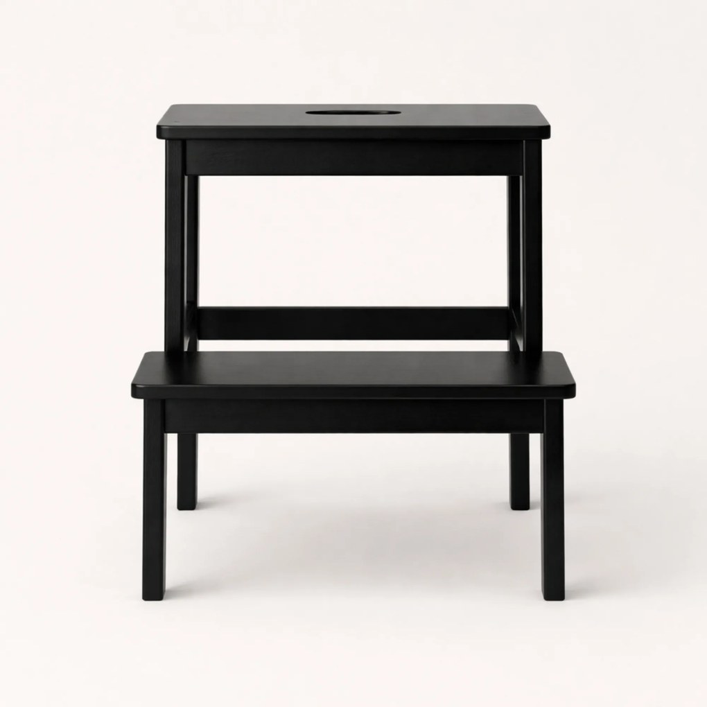 Bambusowy taboret ze schodkiem KROK, wys. 46 cm