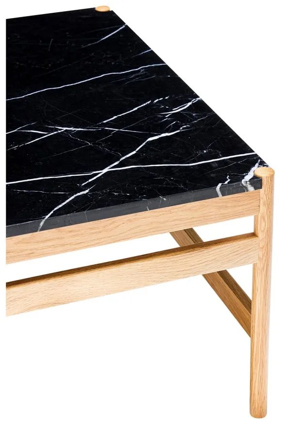 Czarno-naturalny marmurowy stolik 80x80 cm Raw – Hübsch
