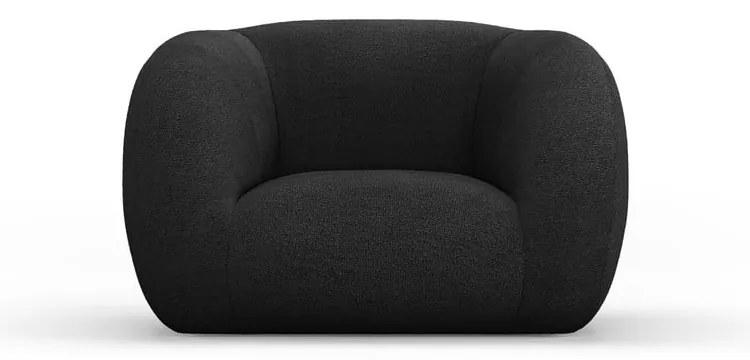Ciemnoszary fotel z materiału bouclé Essen – Cosmopolitan Design