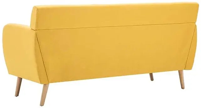 3-osobowa żółta sofa pikowana - Elia