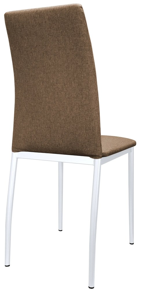 Krzesło tapicerowane ALAN stelaż biały Sawana 25