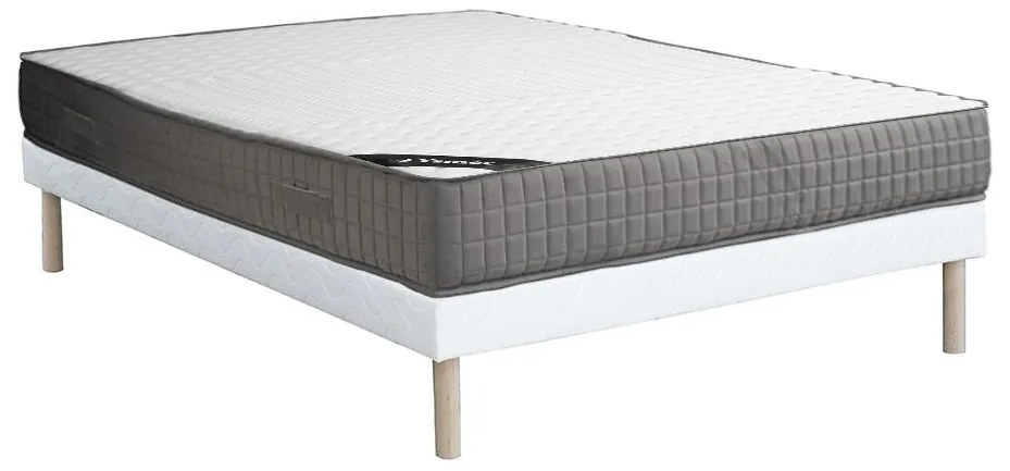 Zestaw 140 x 190 cm stelaż uniwersalny + materac piankowy 11-strefowy z pamięcią kształtu grub. 22 cm - DANEVO marki YSMÉE