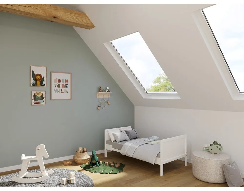 Białe łóżeczko z litego drewna 70x140 cm Alkmaar – Germania