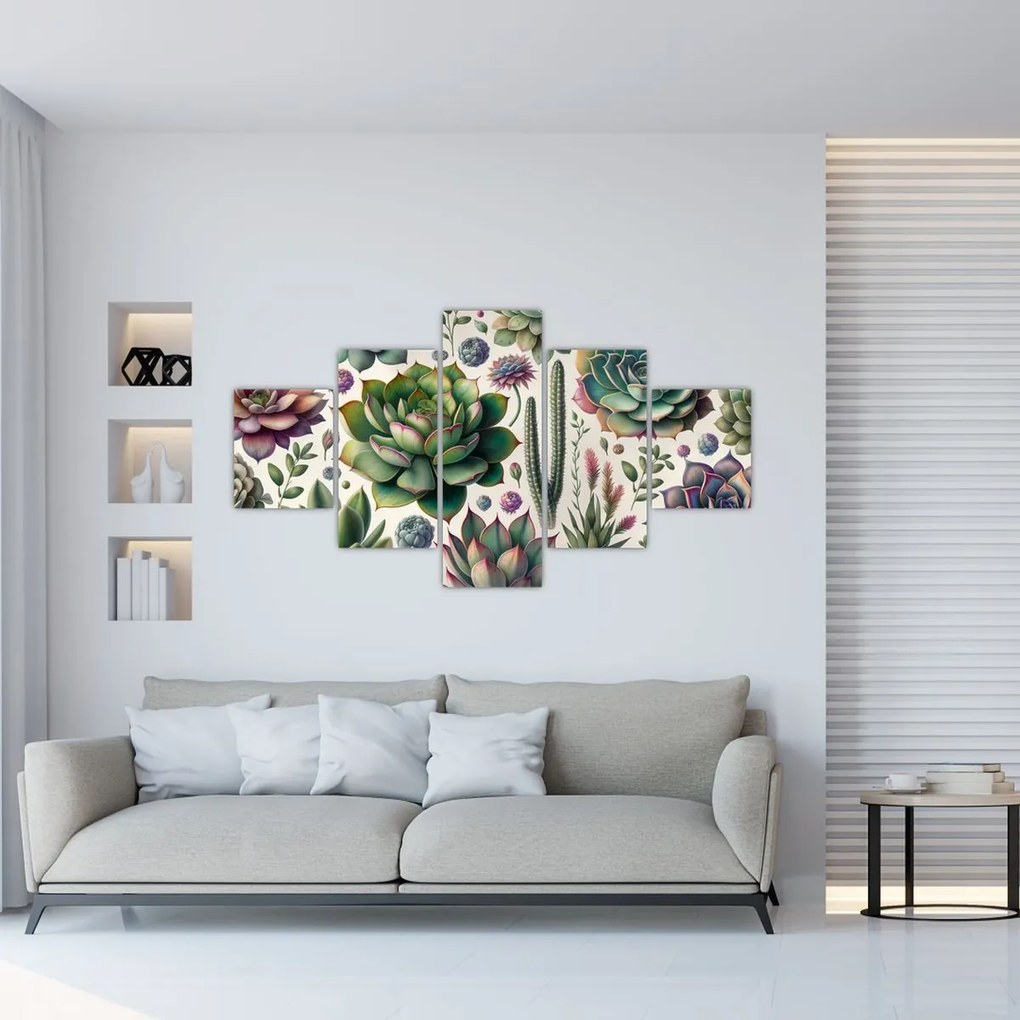 Obraz - Sukulenty (125x70 cm)