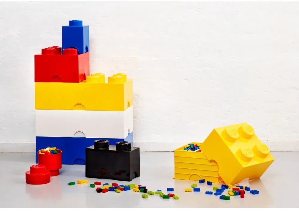 Żółty kwadratowy pojemnik LEGO®