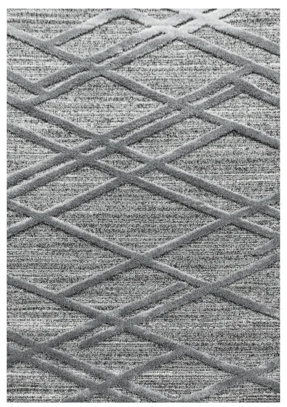 Dywan nowoczesny Pisa 3D Krata szary 120 cm x 170 cm