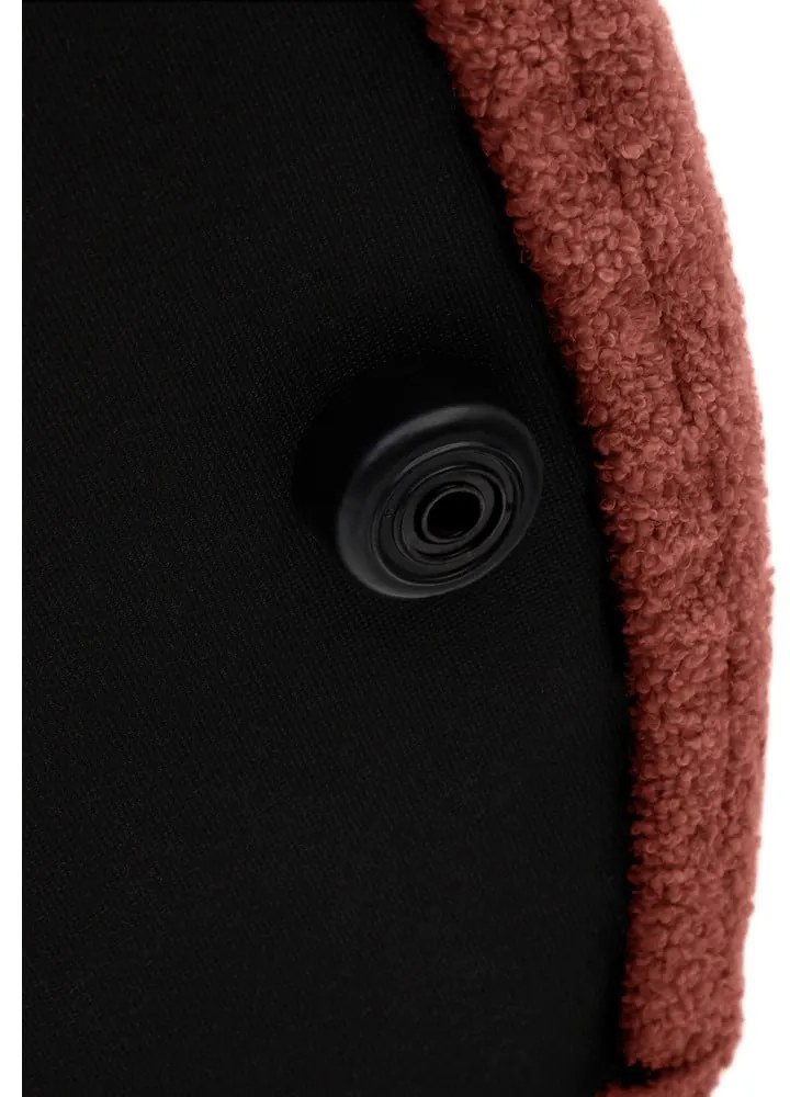 Puf z materiału bouclé w kolorze terakoty Kaeli – Kave Home