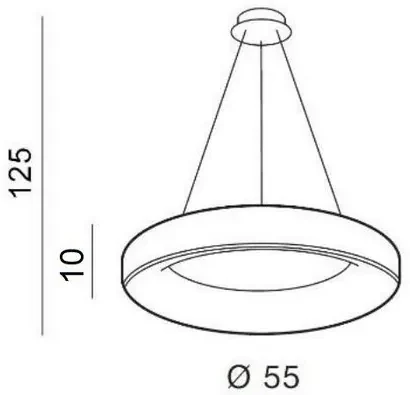 Azzardo AZ2727 Żyrandol LED Sovana Pendant 50W,2750LM, 3000-6500K, biały
