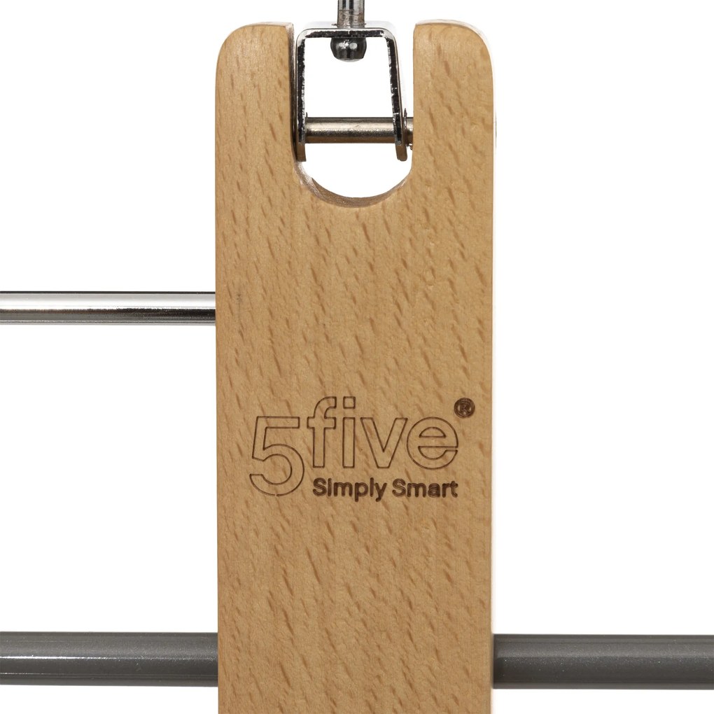 Drewniany wieszak na spodnie, 5 par