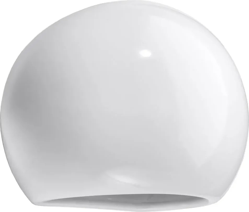 Ceramiczny okrągły kinkiet biały połysk - S486 R9-L20