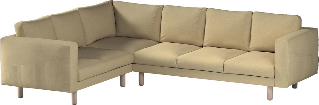 Pokrowiec na sofę narożną Norsborg 5-osobową kolor zielony tkanina strukturalna