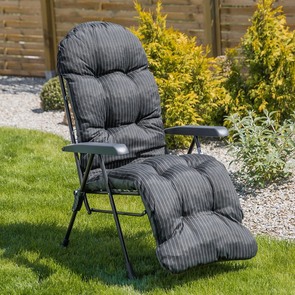 Fotel ogrodowy z podnóżkiem Samar Plus C012-07PB PATIO