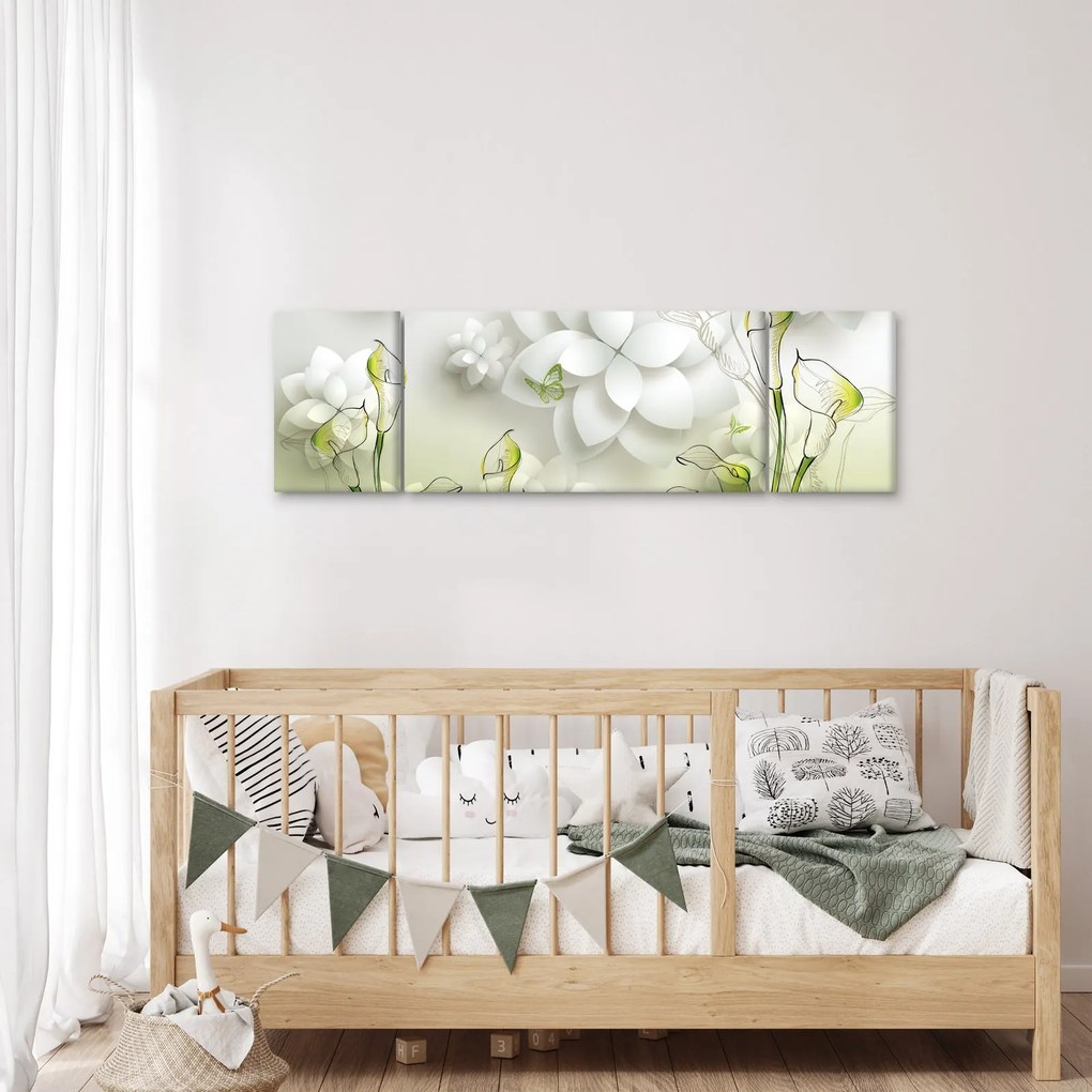 Obraz z kwiatami (170x50 cm)