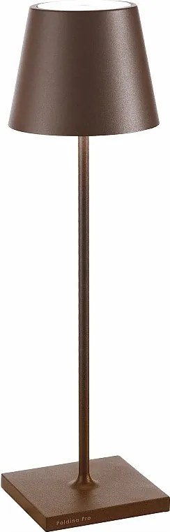 Lampa stołowa LED Poldina Pro Corten, ładowalna, ściemnialna, IP65, czas pracy 12h