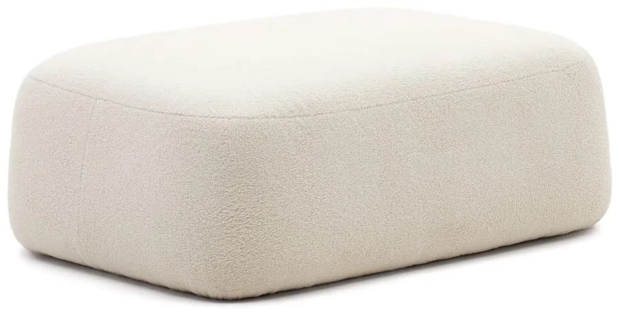 Kremowy puf z materiału bouclé Martina – Kave Home