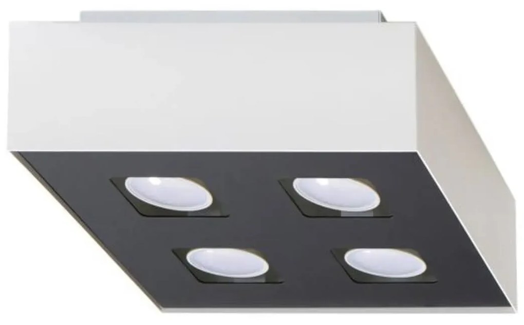 Plafon MONO 4 biały/czarny SOLLUX  LIGHTING