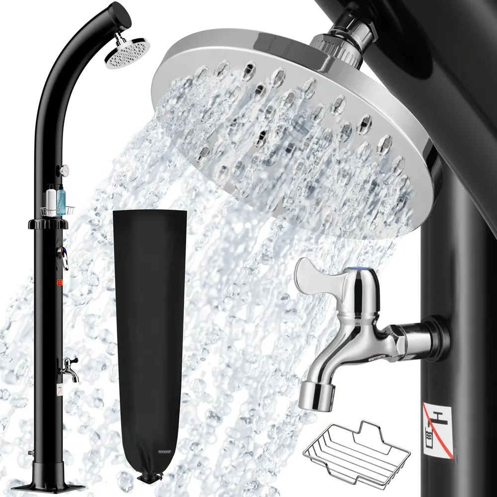 Prysznic solarny BOW, 20l, czarny Monzana