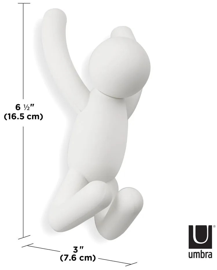 Ścienne plastikowe haczyki zestaw 3 szt. Buddy – Umbra