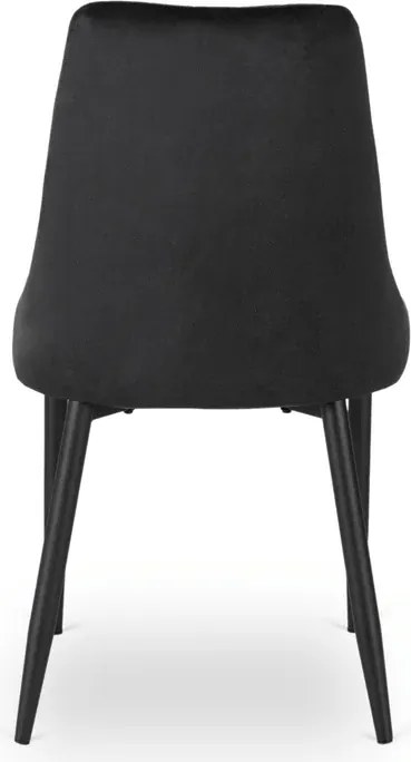 Zestaw Stół Okrągły Rozkładany HARRY 102-142 cm Dąb Artisan/Czarny i 4 Krzesła Tapicerowane BARI Czarne