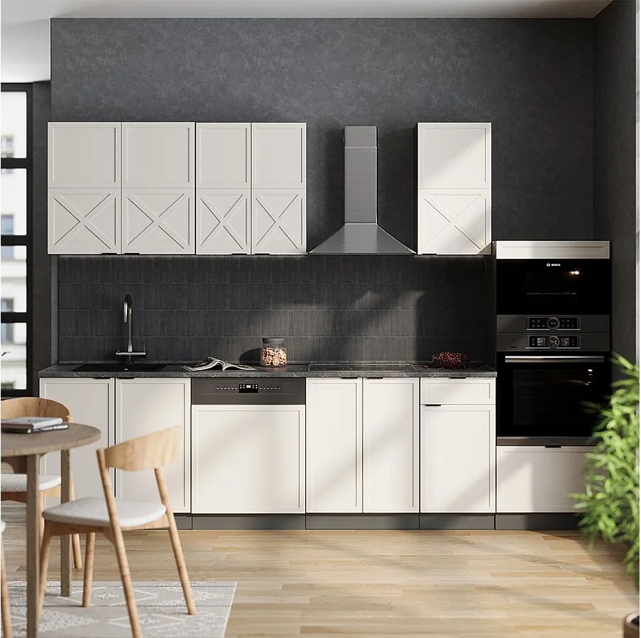 Aneks kuchenny szary/beżowy/antracytowy 300x46x81.6 fame-line