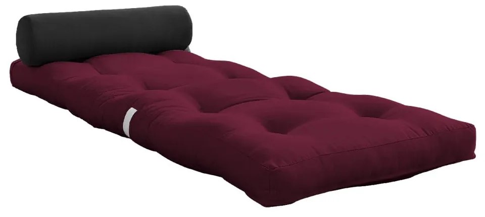 Bordowy materac futon 70x200 cm Wrap Bordeaux/Dark Grey – Karup Design
