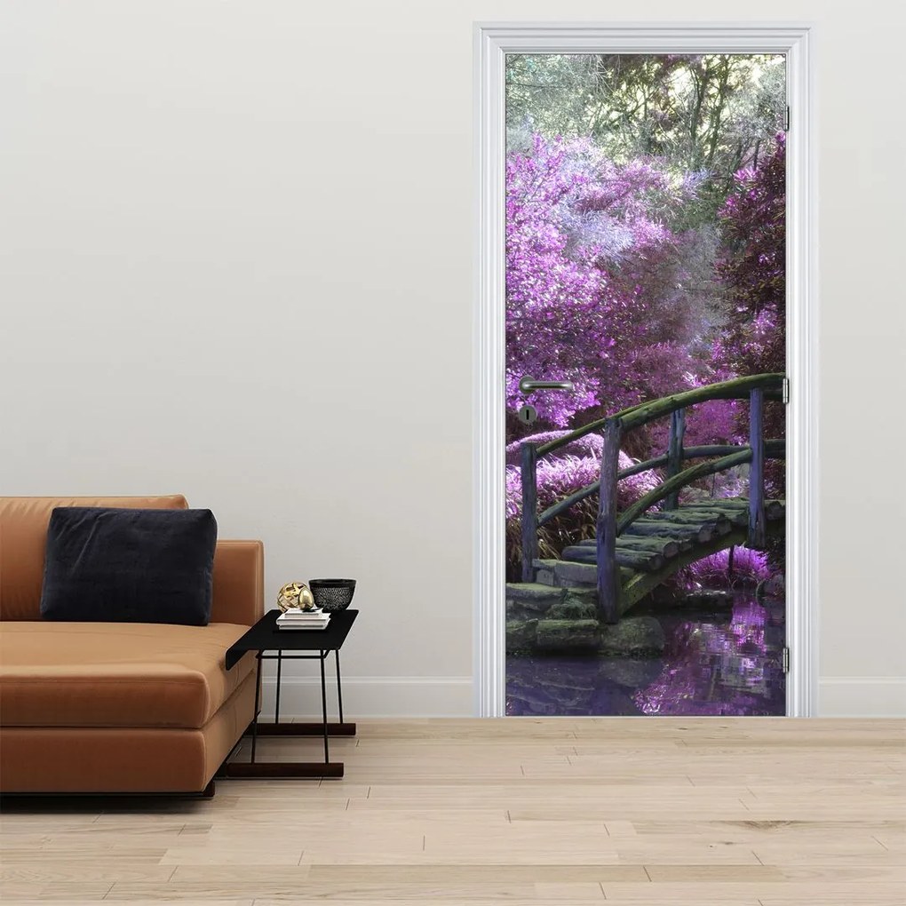 Fototapeta na drzwi - Fioletowe drzewa (95x205cm)