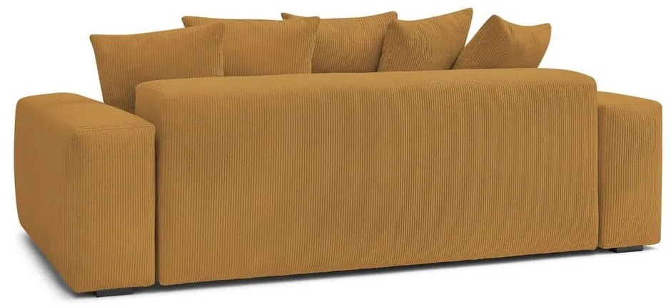 Musztardowa sztruksowa sofa 280 cm Voltaire – Bobochic Paris