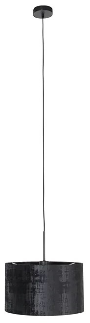 Nowoczesna lampa wisząca czarna z kloszem czarnym 35 cm - Combi Nowoczesny Oswietlenie wewnetrzne