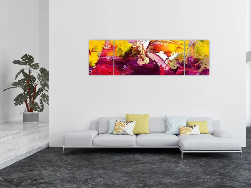 Obraz abstrakcji - malarstwo (170x50 cm)
