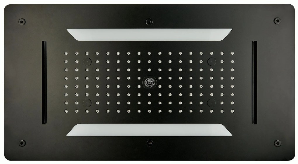 Deszczownica sufitowa XXL super płaska DPG5030Super płaska w kolorze czarnym matowym - 70 x 38 cm - montaż w suficie podwieszanym