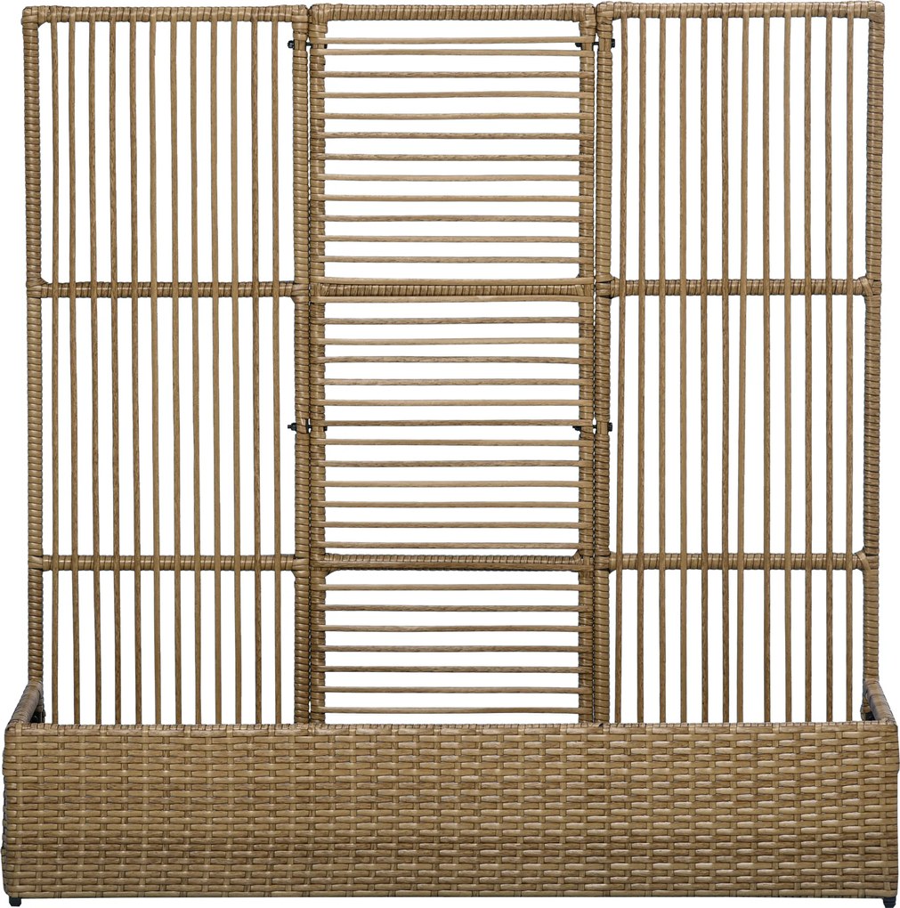 Outsunny Solidny Kwietnik z Rusztem - Odporny na Warunki Atmosferyczne, Piaskowy, 103x103x29cm