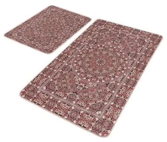 Brązowe aksamitne dywaniki łazienkowe zestaw 2 szt. 60x100 cm – Mila Home