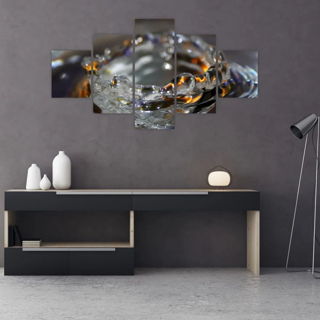 Obraz bransoletki z kropel wody (125x70 cm)