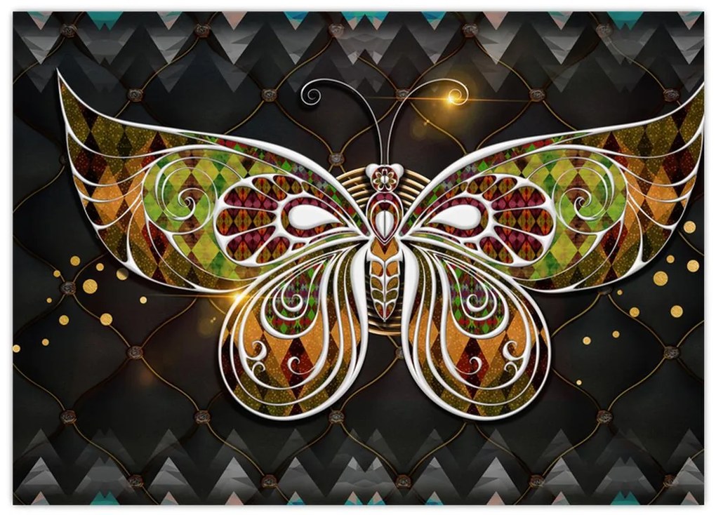 Obraz - Magiczny motyl (70x50 cm)
