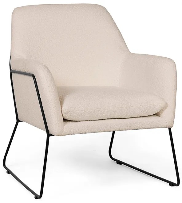 Kremowy designerski fotel MILAN