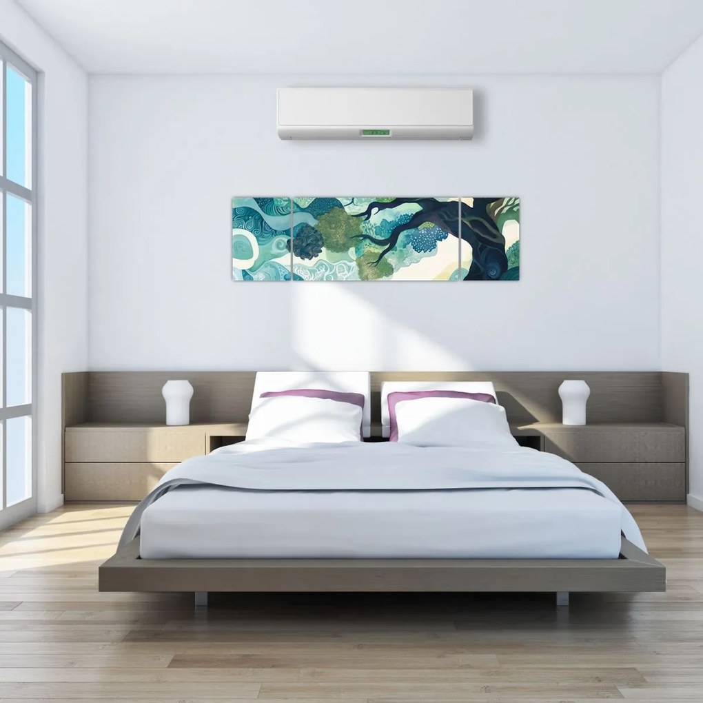 Obraz – Zielona korona drzewa życia (170x50 cm)