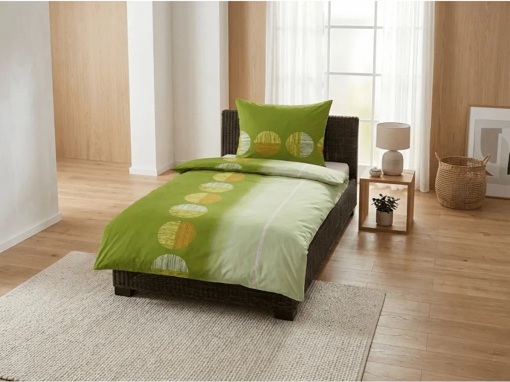 PrzytulneMieszkanie.pl PrzytulneMieszkanie.pl Bawełniana pościel SEGINO zielona Rozmiar pościeli: 70 x 90 cm | 140 x 200 cm